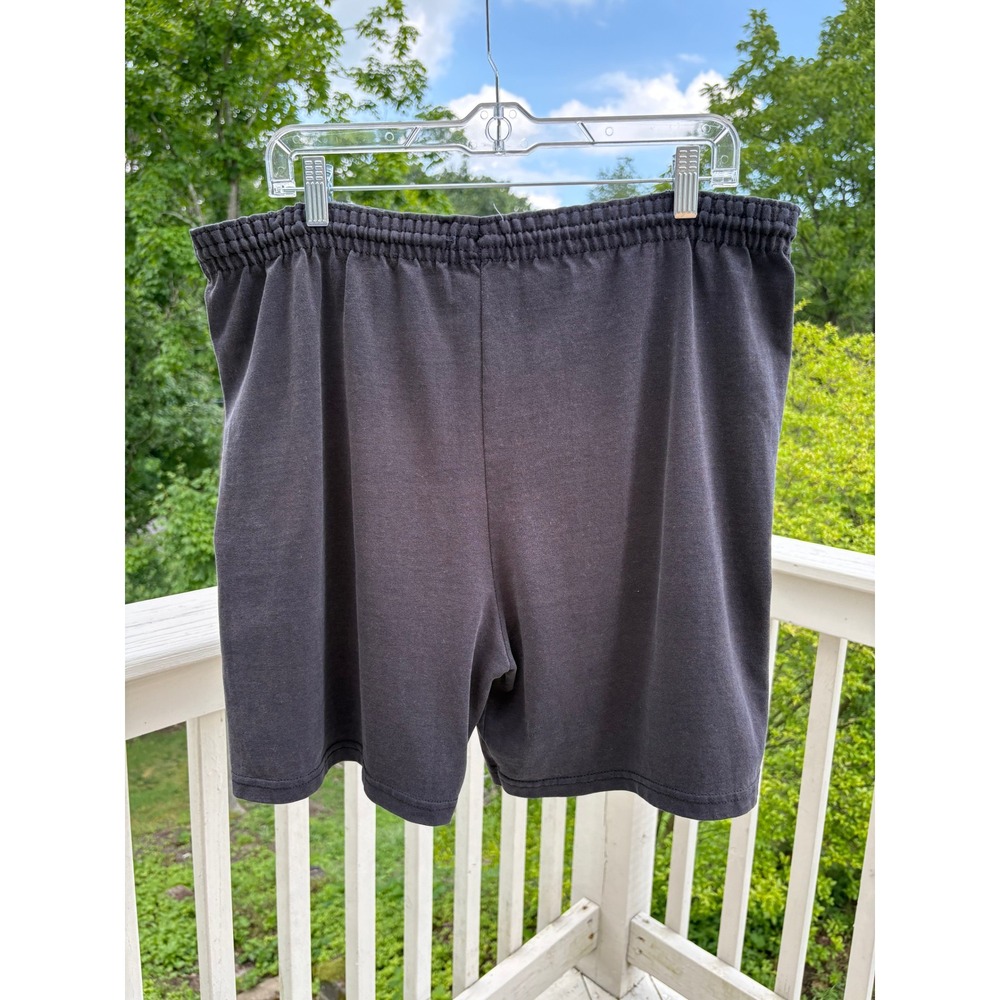 Vintage Champion Mens Lounge Shorts Large Black Elastic Drawstring Made in USA - Picture 6 of 9
